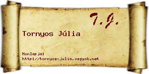 Tornyos Júlia névjegykártya
